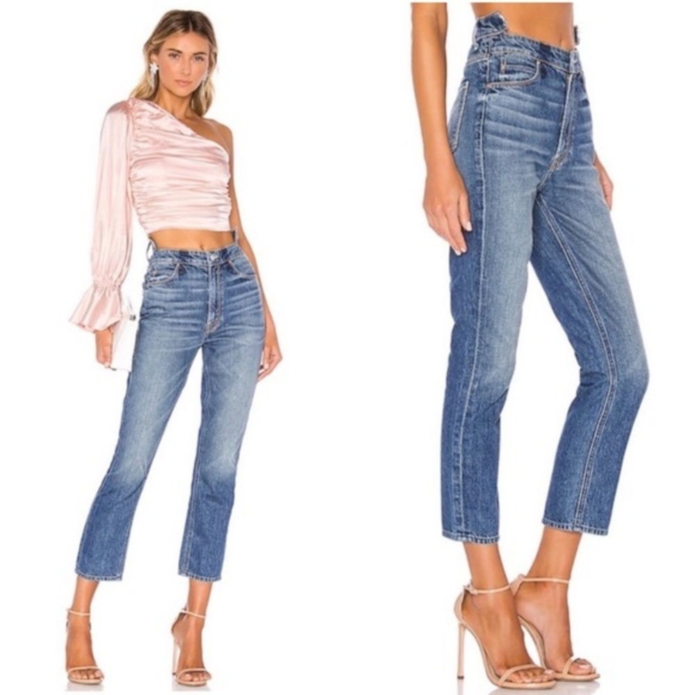 Mother Jeans The Dazzler Shift Crop in Sin and Suffer